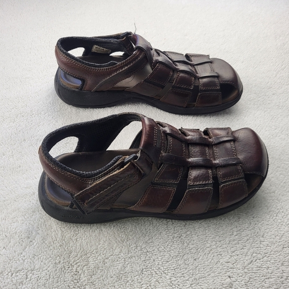 Clarks Leather Fisherman Sandal Men's Size9M In Brown - Picture 7 of 7